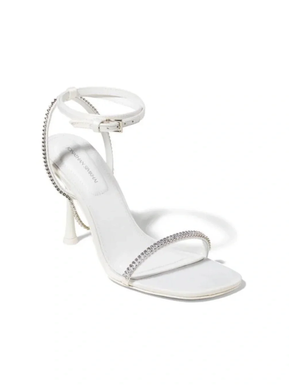 Jonathan Simkhai Luxon Crystal Harness Sandals White, Size EU41, NEW+DustBag